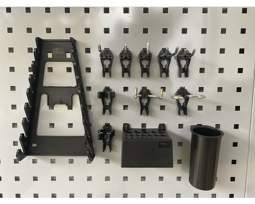 Verktygstavla tillbehörsset med krokar, hållare och behållare för verkstadsförvaring