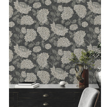 Tapet A.S. CRÉATION Blom xl svart 10,05x0,53m