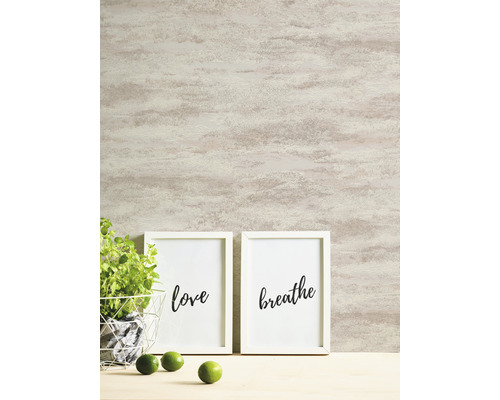 Väggdekoration med två fotoramar, växt och limefrukter