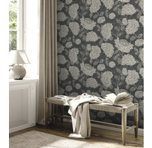 Tapet A.S. CRÉATION Blom xl svart 10,05x0,53m