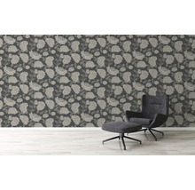 Tapet A.S. CRÉATION Blom xl svart 10,05x0,53m