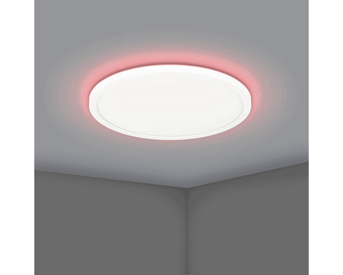 Vit LED-taklampa med rött sken