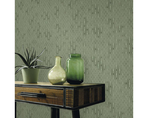 Tapet med abstrakt mönster på en vägg