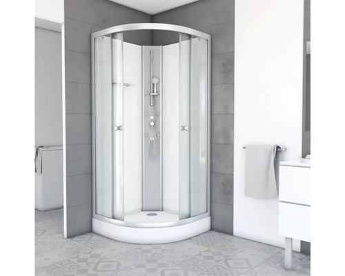 Dusch med skjutdörrar i badrummet