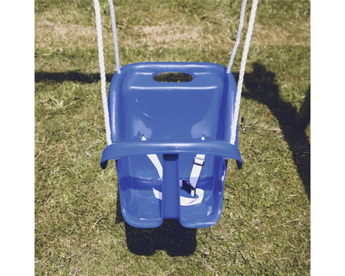 Barn gunga med rep och säkerhetsbälte