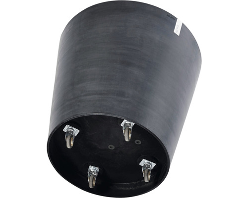 Svart planteringskärl med hjul