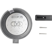 Ecopots Amsterdam väggblomkruka med vattenbehållare och fästmaterial