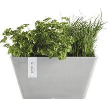 Blomkruka ECOPOTS 25x25x13cm vitgrå