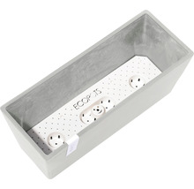 Rektangulär planteringslåda med vattenmagasin