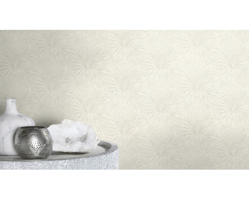 Ljus tapet med palmbladmönster