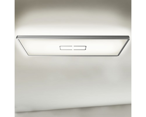 Plafond BRILONER Free LED ultraplatt 22W 2700lm 4000K neutralvit HxBxD 29x200x580mm vit/silver