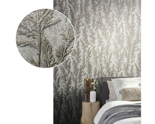 Tapet med gräsmotiv i sovrummet