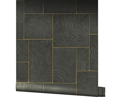 Tapet med trästruktur i stenlook