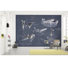 Fototapet KOMAR Star Wars blueprint dark 8 delar 400x280cm DX8-077