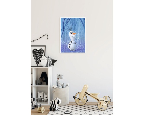 Affisch med en illustration av Olof från filmen Frost i barnrummet