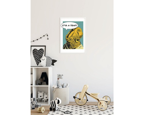 Barnrum med en Star Wars-affisch med inskriptionen: Det är en fälla