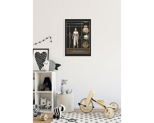 Dekorativ Star Wars Rey-affisch i barnrum