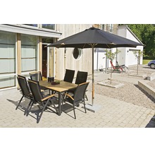Positionsstol HILLERSTORP Nydala aluminium textilene teak svart