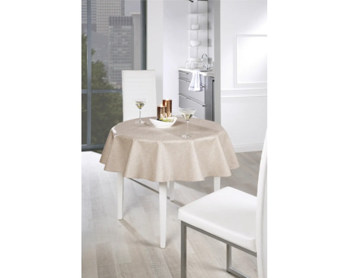 Bordsduk rund beige 140cm Bordsduk rund beige 140cm
