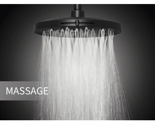 Duschhuvud med massagefunktion och vattenstråle
