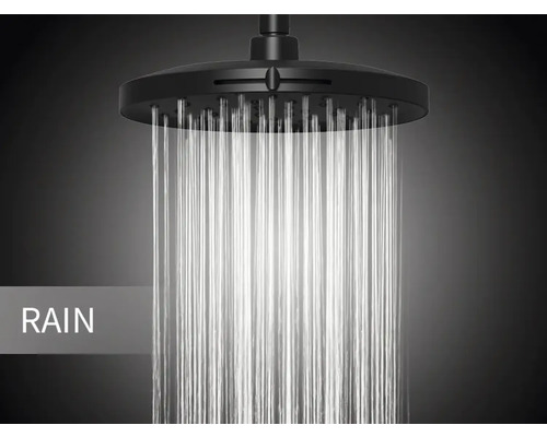 Takdusch med vattenstrålar