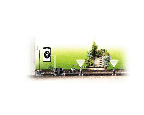 Automatisk trädgårdsbevattning med smartphonekontroll