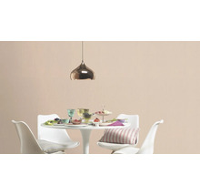 Matsal med matbord, stolar och hänglampa för en ljus och inbjudande atmosfär