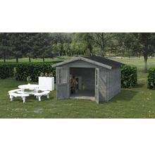 Friggebod PALMAKO Lotta 11m² (7,3m²) 276x276cm impregnerad grå-thumb-0