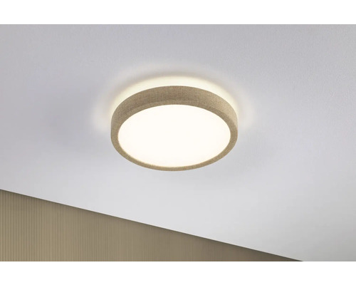 Rund taklampa med tygskärm