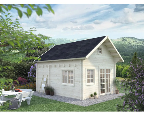 Attefallshus PALMAKO Kendra 19,9m² (inv.18,4 + 17,6m²) inkl. golv 399x499cm obehandlad