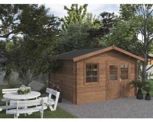 Friggebod PALMAKO Valentine 11,3m² (inv. 11,0m²) 360x317cm brun Friggebod PALMAKO Valentine 11,3m² (inv. 11,0m²) 360x317cm brun