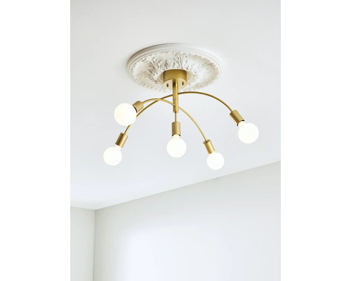 Taklampa med fem lampor och takrosett