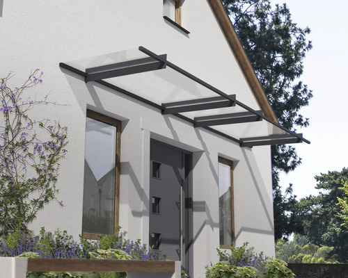 Glasöverhäng över en ytterdörr