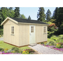 Friggebod PALMAKO Hedwig 14,9m² (inv. 13,6m²) 452x330cm natur