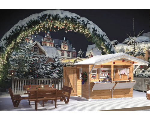 Kiosk PALMAKO Stella 5,0m² 190x273cm doppimpregnerad brun Kiosk PALMAKO Stella 5,0m² 190x273cm doppimpregnerad brun