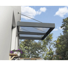 Tak av aluminium och glas på huset