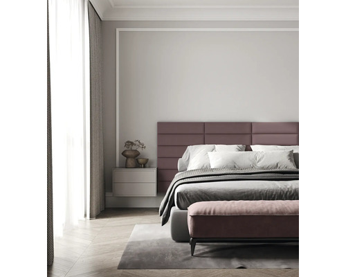 Textilpanel Velvet mörk gammelrosa 60x15cm
