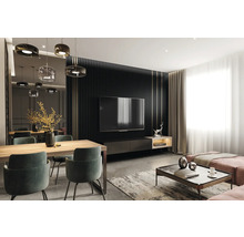 Dekorpanel Linea slim 1 svart/svart 5,4x265cm
