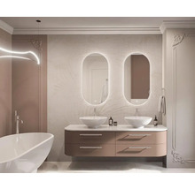 Spegel med belysning CORDIA oval line backlight series vit 50x100 cm touchsensor IP44 LED