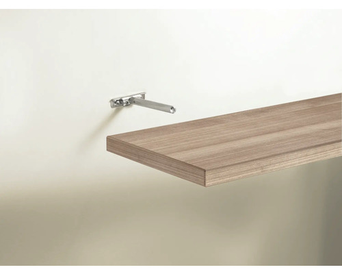 Vägghylla med hyllkonsol monterad på en vägg