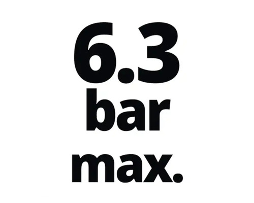 6,3 bar maximalt tryck