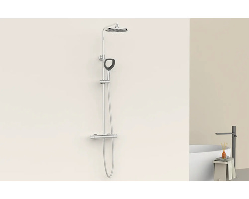 Duschsystem med huvud- och handdusch för badrummet