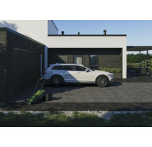 Utomhusklinker FLAIRSTONE Granitkeramik Skyfall mörkgrå 90x90x3 cm