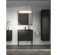 Spegel med belysning GUSTAVSBERG svart matt varmvitt ljus 120 cm GB7199ML12BL