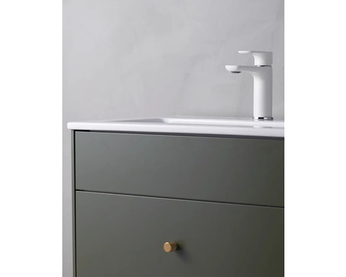 Tvättställsskåp med två lådor och armatur