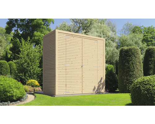 Trädgårdsskåp av trä i trädgården