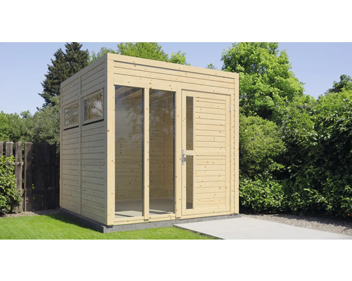 Friggebod BERTILO Cubo 2 Office inkl. golv 226x234cm natur Friggebod BERTILO Cubo 2 Office inkl. golv 226x234cm natur
