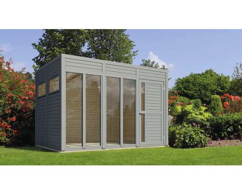 Friggebod BERTILO Cubo 3 Office inkl. golv 336x234cm ljusgrå Friggebod BERTILO Cubo 3 Office inkl. golv 336x234cm ljusgrå