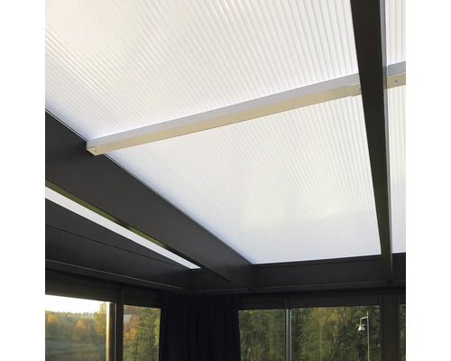 Kanalplasttak komplett HALLE Isolux opal 55x1250x4000 mm 11st skivor