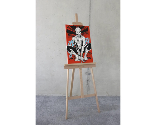 Spider-Man-duk på ett staffli